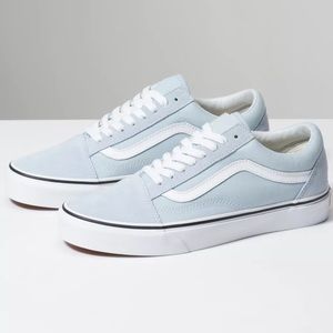 vans old skool baby blue white sneakers